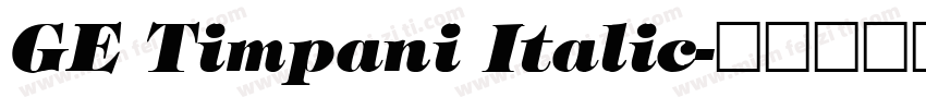 GE Timpani Italic字体转换